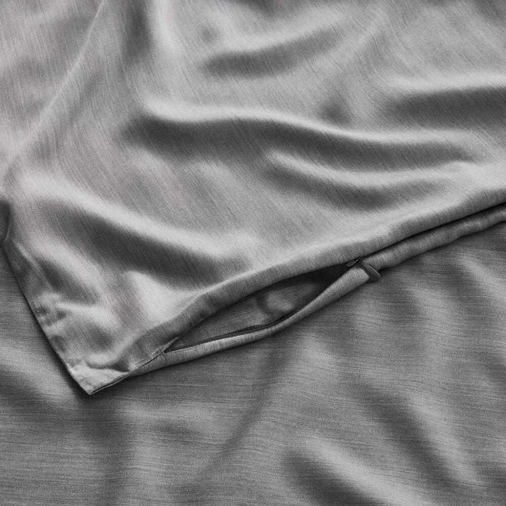 Casaluna Blissful Series King Size Dark Gray Bamboo Rayon 3 Piece Duvet Set